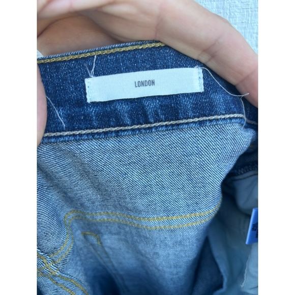 Nili Lotan London Women's Cropped Wide Leg Jeans Size 27 Distressed Denim - Picture 5 of 7